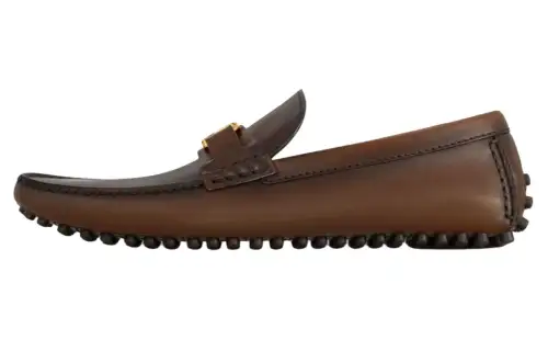 LOUIS VUITTON Hockenheim Gommino Loafers Men's Brown
