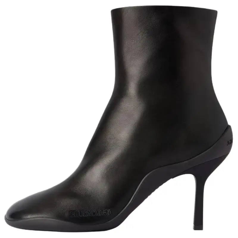 Balenciaga Shibuya Sheepskin Ankle Boots 8cm Women's Black