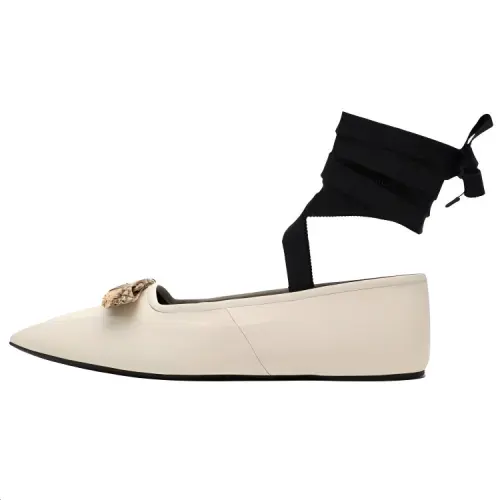 GUCCI SS23 Leather Casual Shoes Women's White