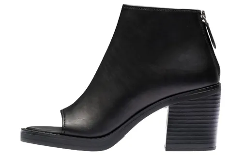 MIU MIU Leather Ankle Boots 8cm Women's Black