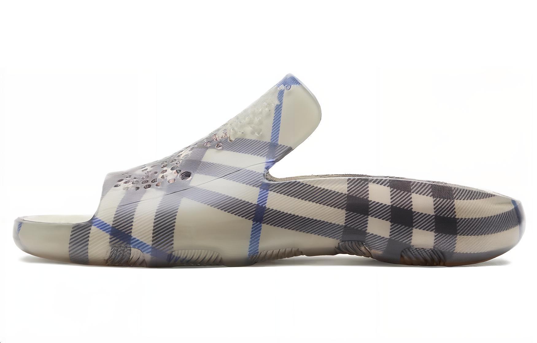 Мужские шлепанцы Burberry Check (серые)