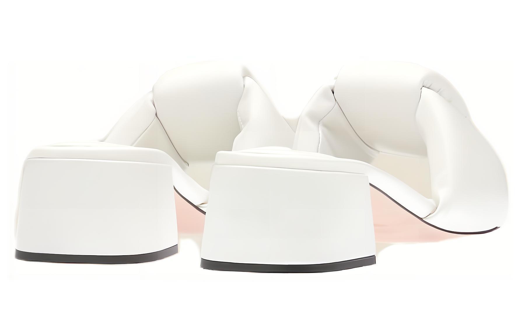 MIU MIU Slide Slippers 4.5cm Women's White