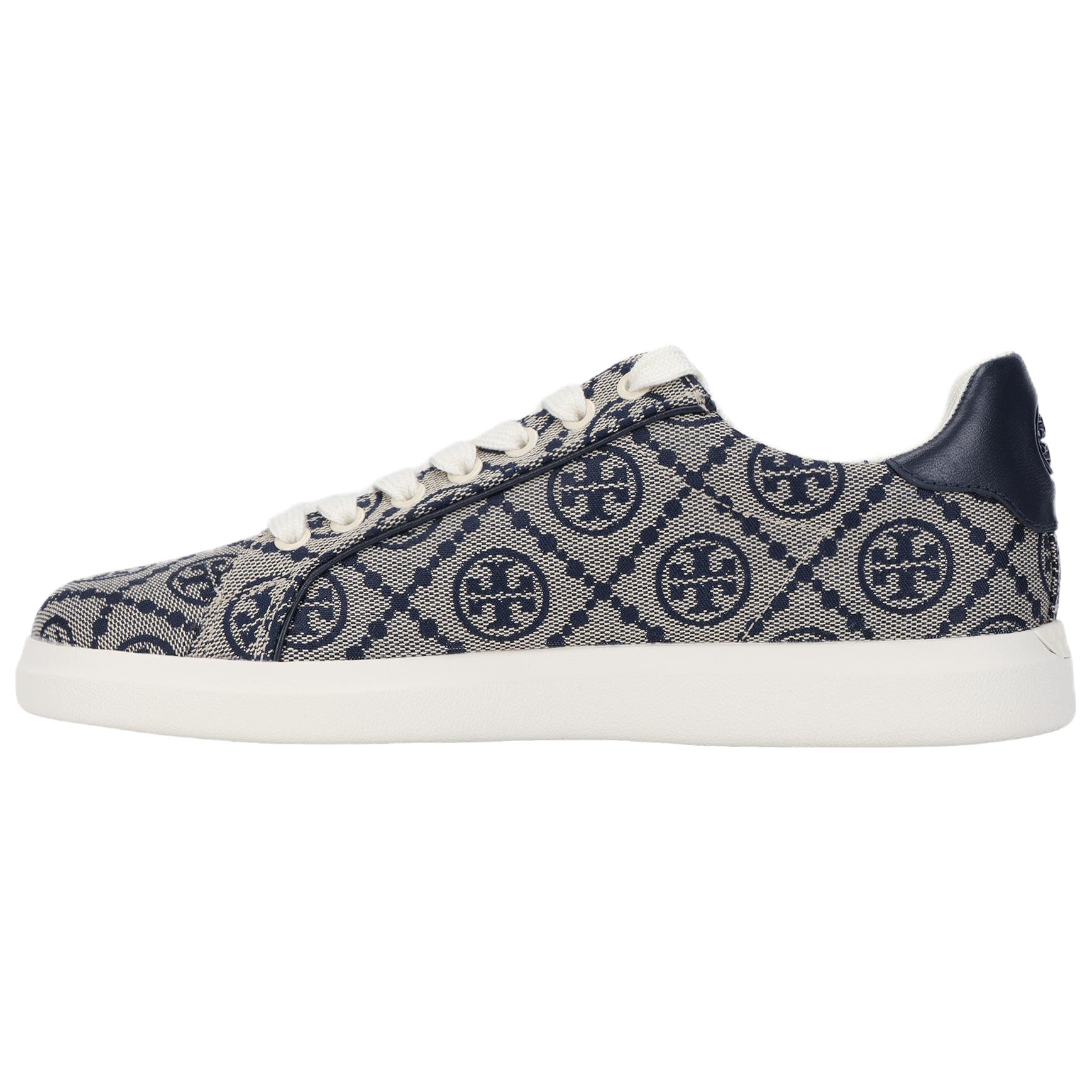 TORY BURCH T Monogram Court Slip Resistant Low top Stylish Skateboarding Shoes Women's Blue
