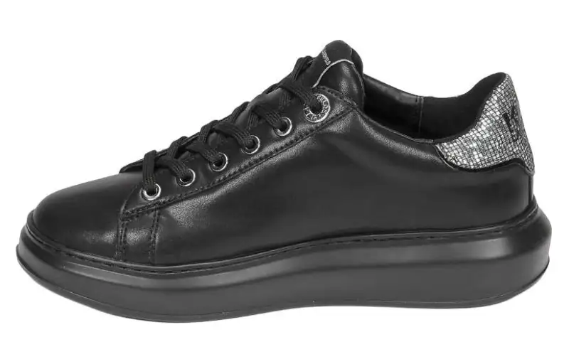 KARL LAGERFELD Silver-tone Logo-detail Sneakers