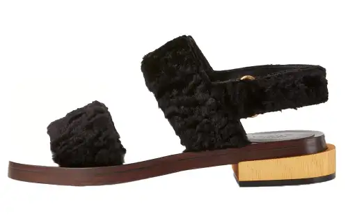 GUCCI 2015 Re Edition Leather Beach Sandals Women's Black