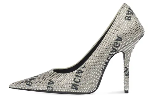 Balenciaga Rhinestones Embellished Pointed Toe Pumps