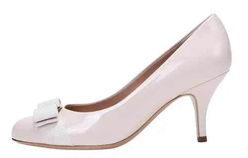 FERRAGAMO Slim Heel High Heels 7cm Women's Bone White