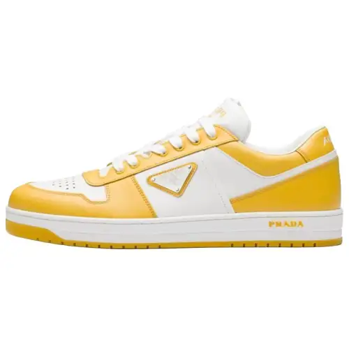 PRADA Downtown Leather Sneakers 'White Sun' Women's