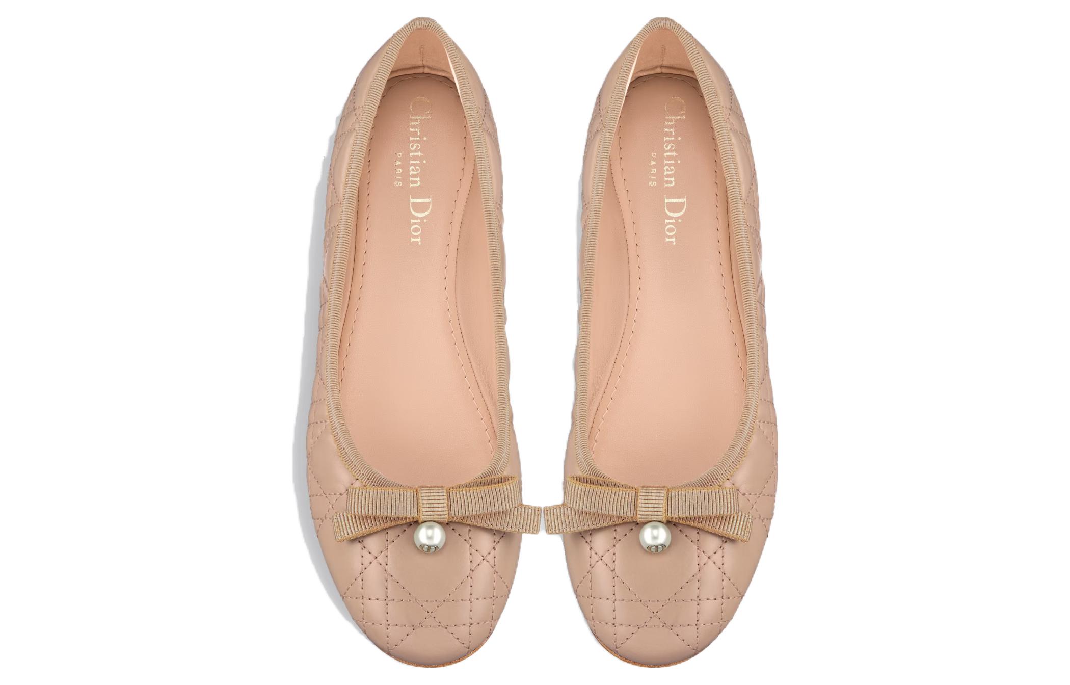 Женские туфли Dior BALLET FLAT (розовые) — фото 4