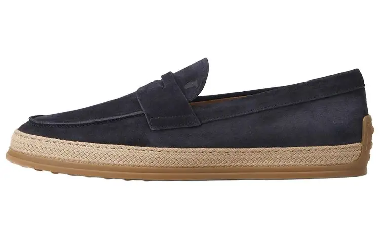 TOD'S Tods Suede Leather Casual Shoes Men's Blue