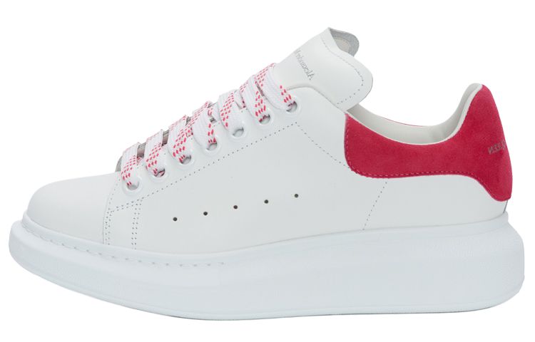 Женские кеды Alexander McQueen Oversized Sneaker (бело-красные)