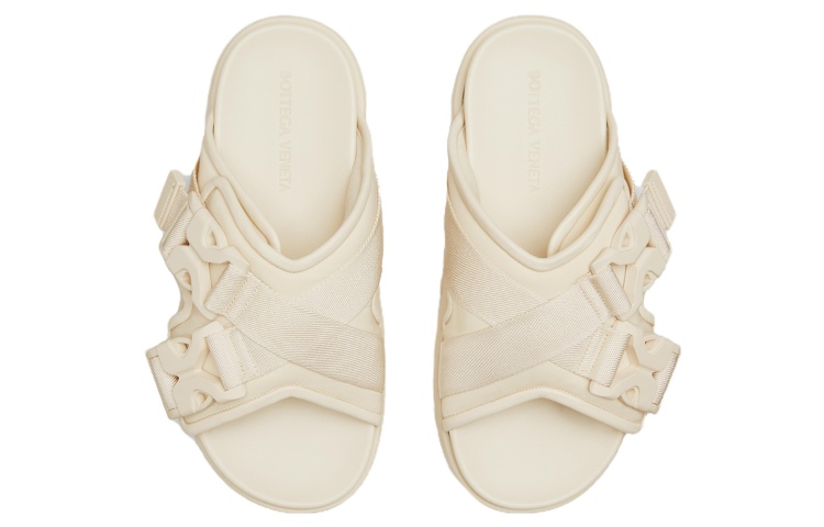 Bottega Veneta Snap Slide Slippers Women's Sea Salt Color