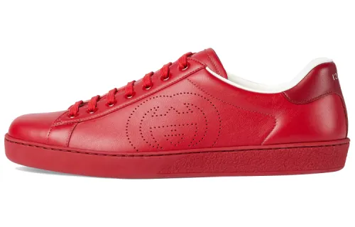 Gucci Ace 'Interlocking G - Hibiscus Red'