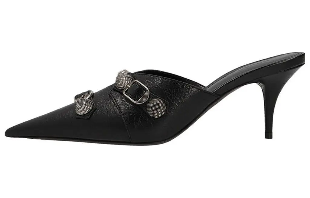 Balenciaga Cagole Stylish Sandal 8cm Women's Black