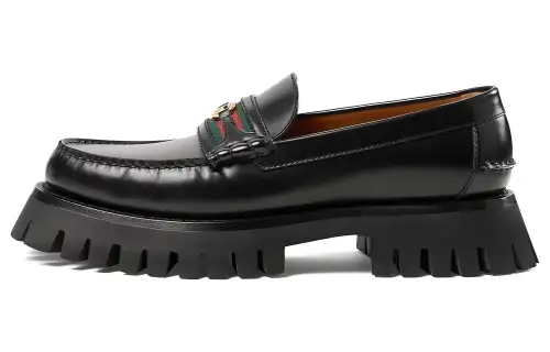 GUCCI Loafers Men's Low Top Black