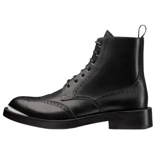 DIOR Evidence Cow Leather Ankle Boots Men's Black