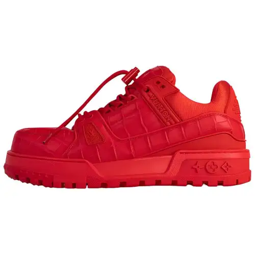 LOUIS VUITTON Trainer Maxi Little Jigglypuff Low top Skateboard Shoes Men's Red