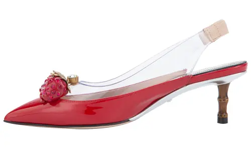 GUCCI Slim Heel High Heels Women's Red