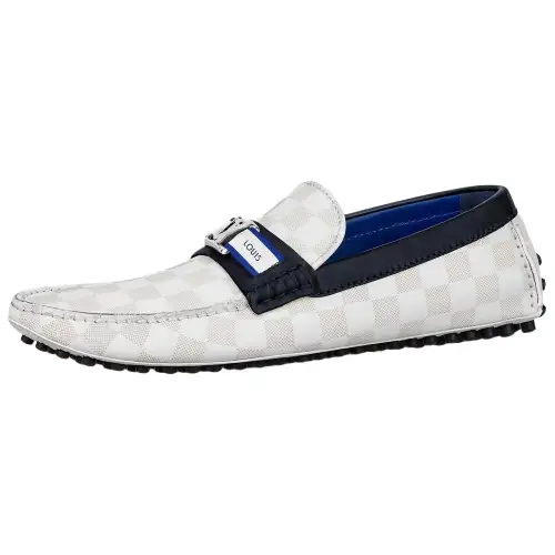 LOUIS VUITTON Hockenheim Gommino Loafers Men's White