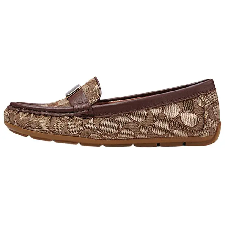COACH Leather Flat Shoes Women's Brown