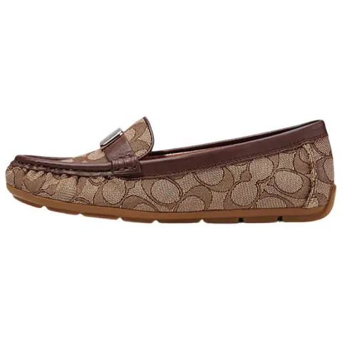 COACH Leather Flat Shoes Women's Brown