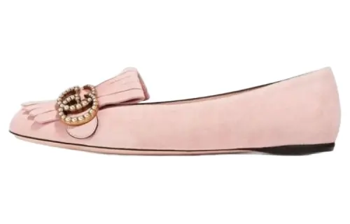 GUCCI GG Marmont Suede Casual Shoes Women's Pink