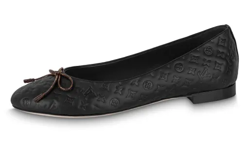 LOUIS VUITTON Lv Nina Flat Ballerina Shoes 'Black Monogram' Women's