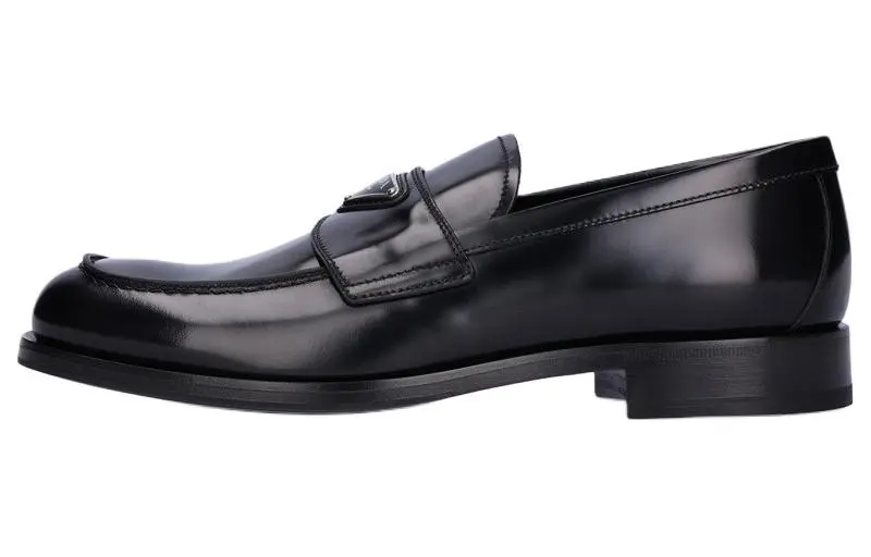 PRADA Logo Plaque Loafers