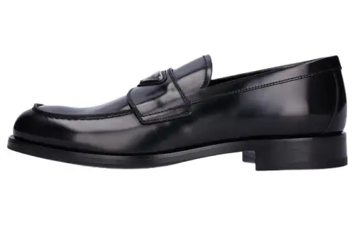 PRADA Logo Plaque Loafers