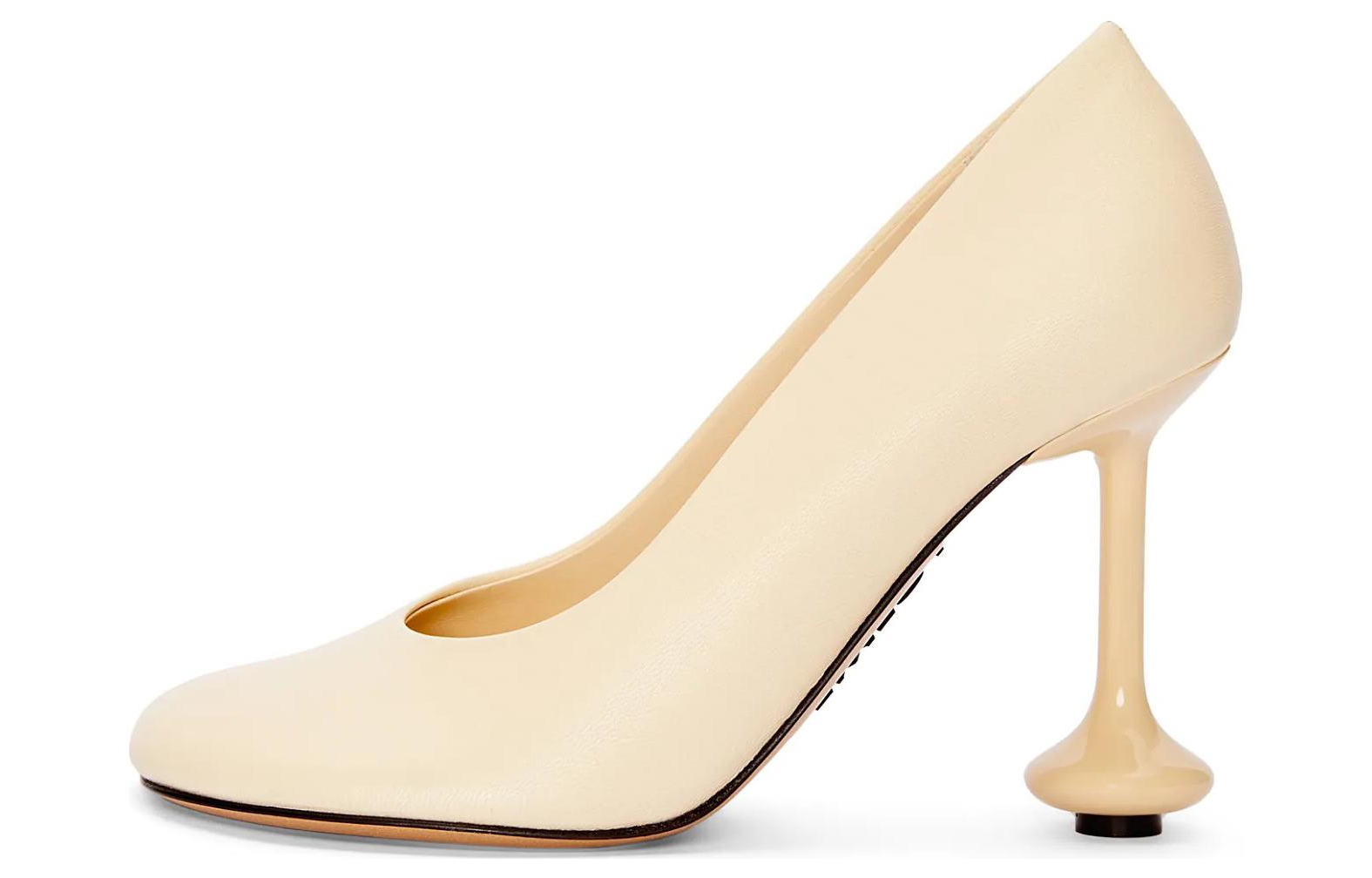 LOEWE Toy Leather Slim Heel High Heels 9cm Women's Nude