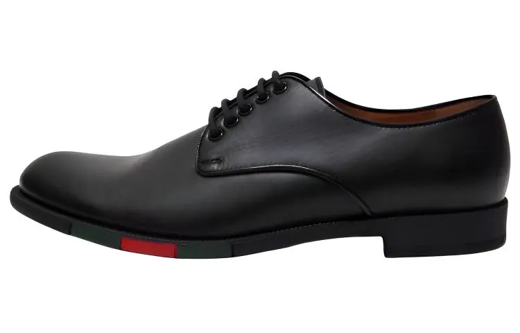 GUCCI Horsebit Leather Casual Shoes Men's Black