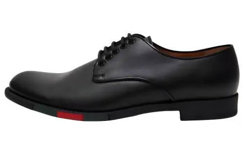 GUCCI Horsebit Leather Casual Shoes Men's Black