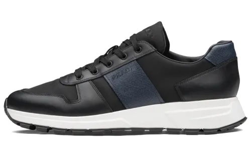 PRADA Prax 01 Cow Leather Low top Casual Shoes Men's Black