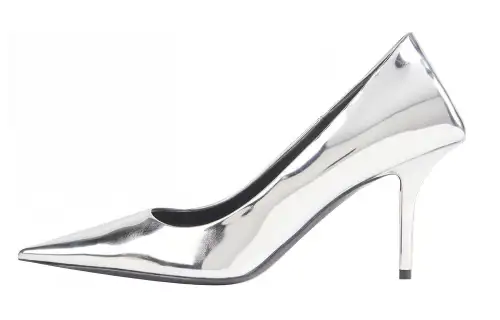 Balenciaga Knife High Heels Women's Silver