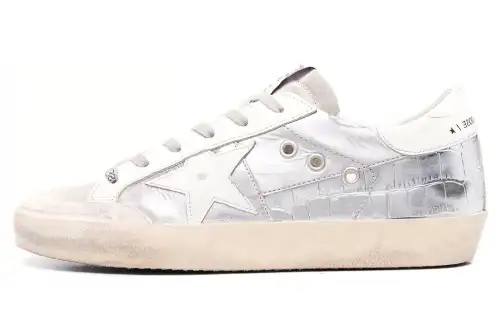 Golden Goose Super Star Low top Stylish Skateboarding Shoes Women's Silver