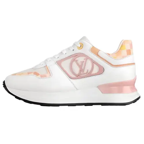 LOUIS VUITTON Run Away Canvas Low top Casual Shoes Women's White Pink