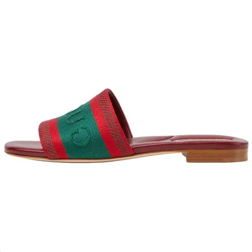 GUCCI Slide Slippers Women's Red Green