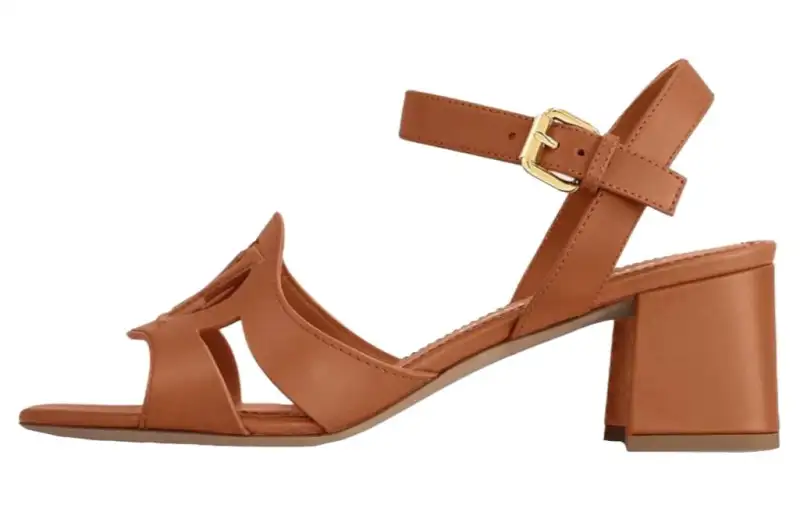 LOUIS VUITTON Isola Leather Comfortable And Trendy One Strap Sandals 5.5cm Women's Light Brown