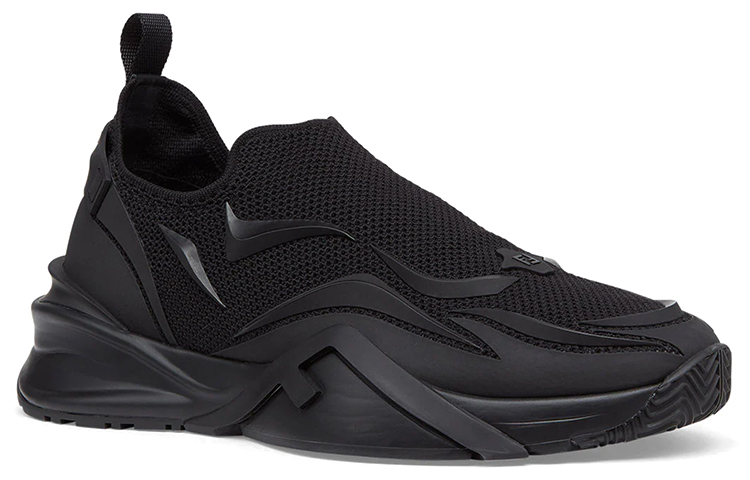 FENDI Flow Low top Sports Casual Shoes Men's Black
