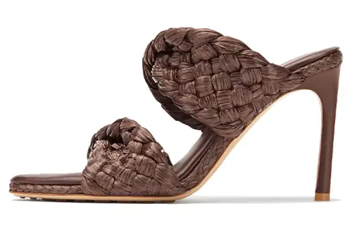 Bottega Veneta Slide Slippers Women's Dark Coffee