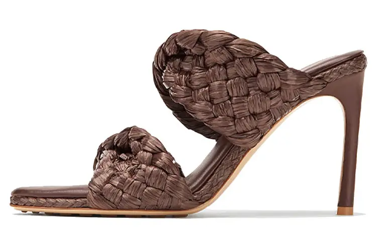 Bottega Veneta Slide Slippers Women's Dark Coffee