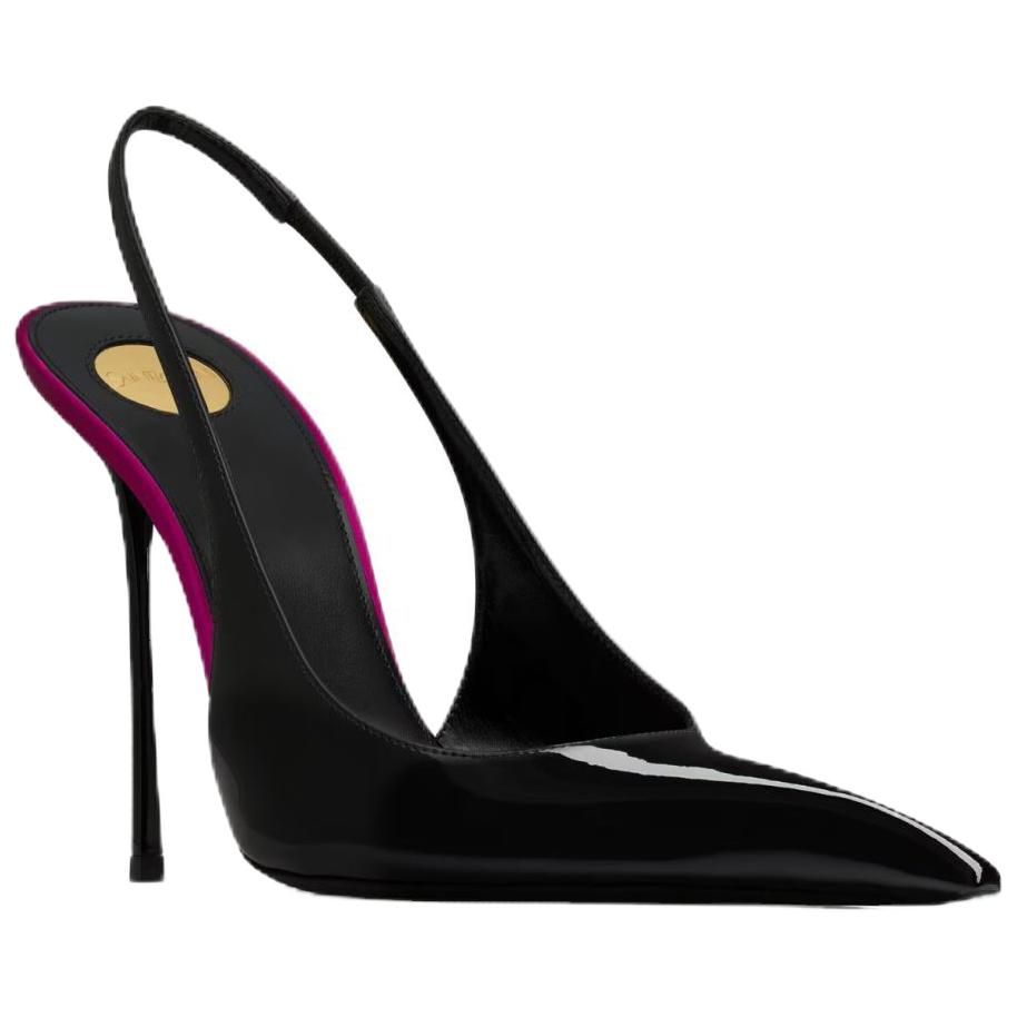 Женские туфли SAINT LAURENT AMALIA 11cm (черные) — фото 3