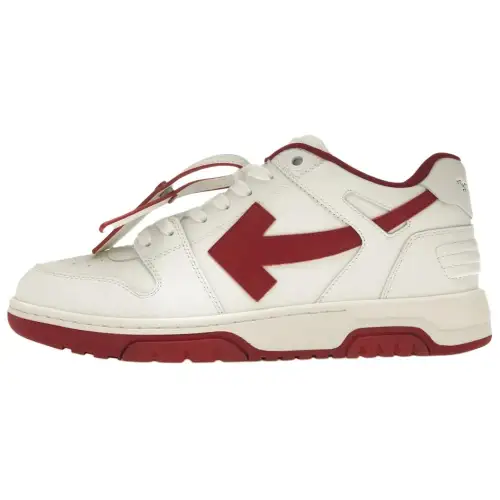 OFF WHITE Out Of Office Ooo Low Tops White Red White Tag