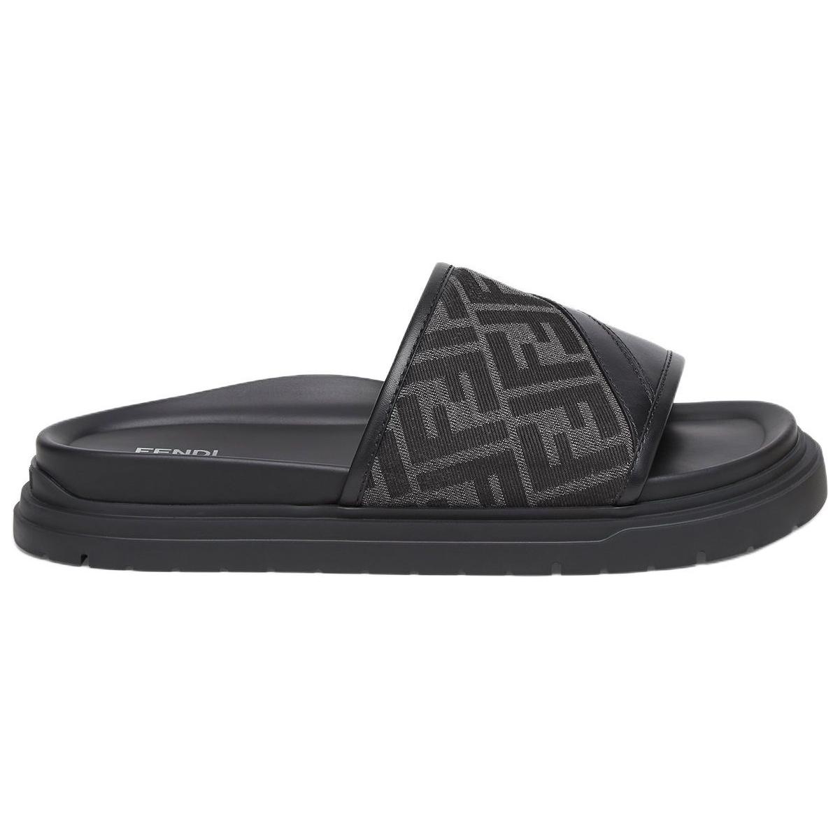 FENDI Slide Slippers Men's Black