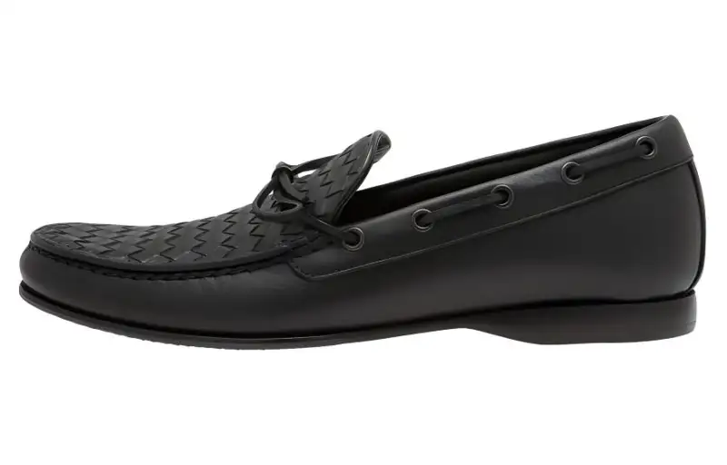 Bottega Veneta Boat Shoes Men's Black