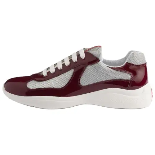 PRADA America's Cup Low top Casual Shoes Men's Burgundy