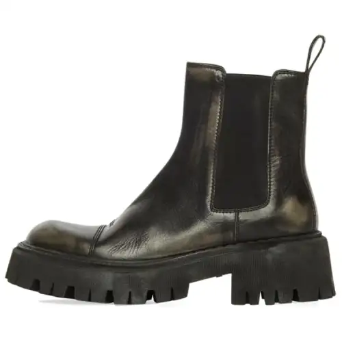 Balenciaga Tractor Short Chelsea Boots Women's Black