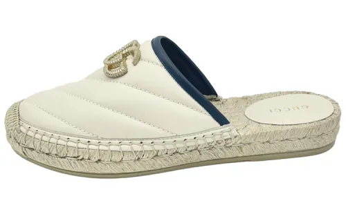 GUCCI Slide Slippers Women's Ecru