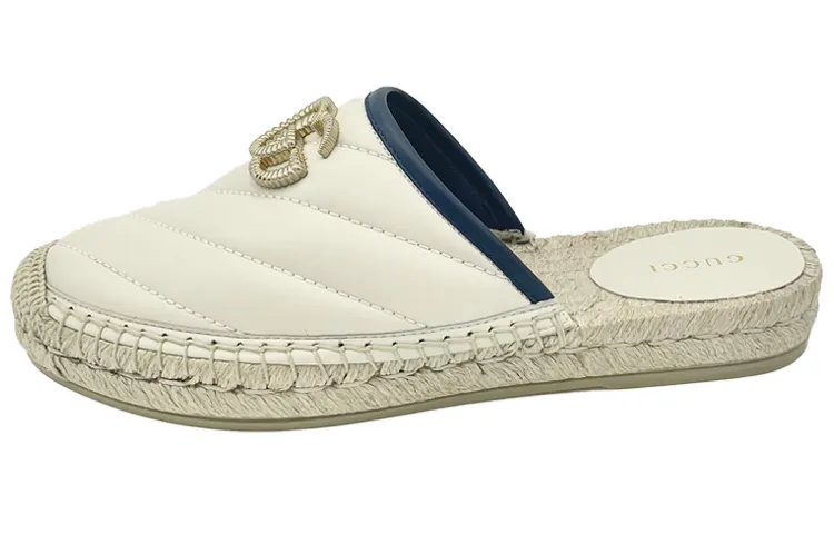 GUCCI Slide Slippers Women's Ecru