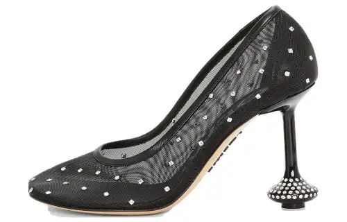LOEWE Toy 90mm Rhinestone embellished Mesh Pumps